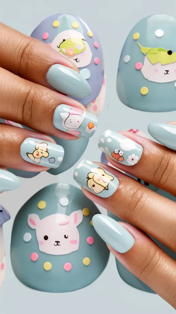 30+ Images of Cute Light Blue Nails Ideas for Every Style