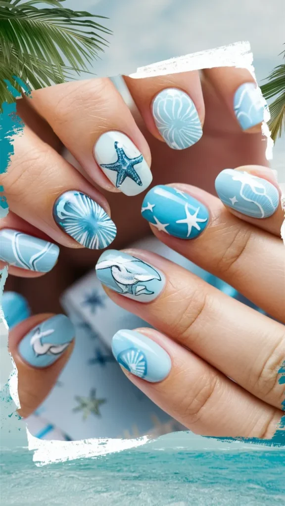 30+ Images of Cute Light Blue Nails Ideas for Every Style