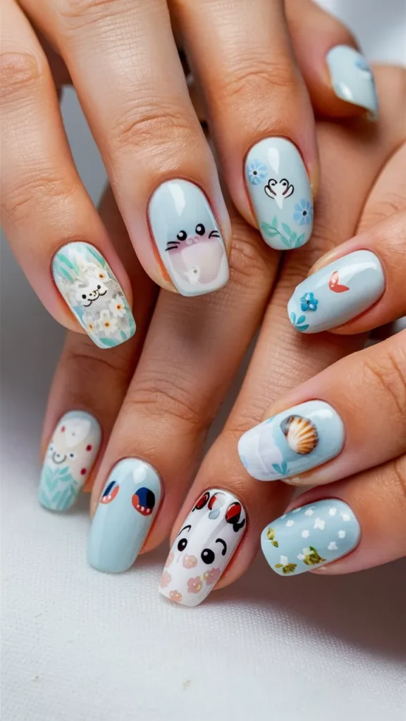 30+ Images of Cute Light Blue Nails Ideas for Every Style