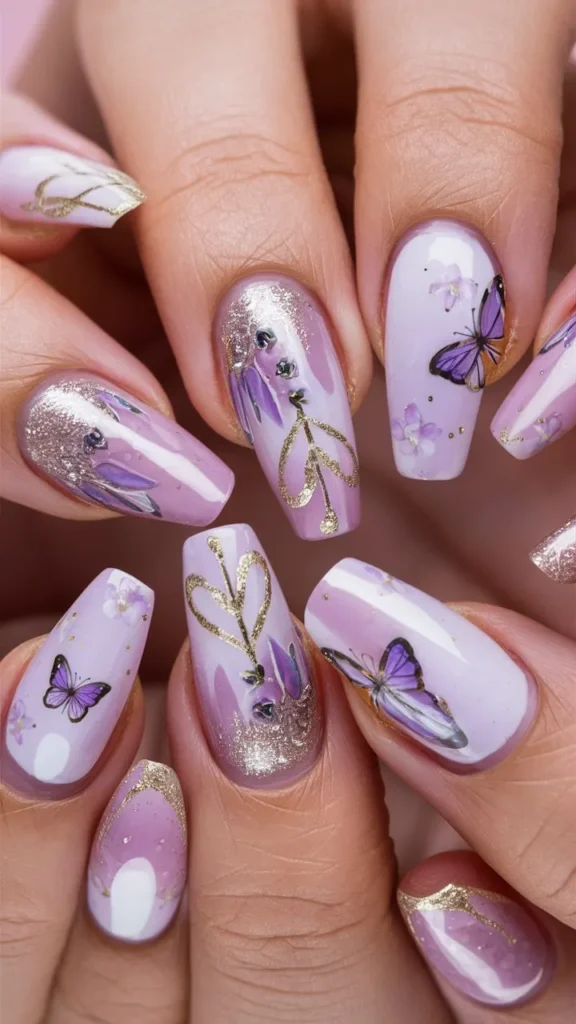 30+ Images of Cute Nails Ideas in Lilac