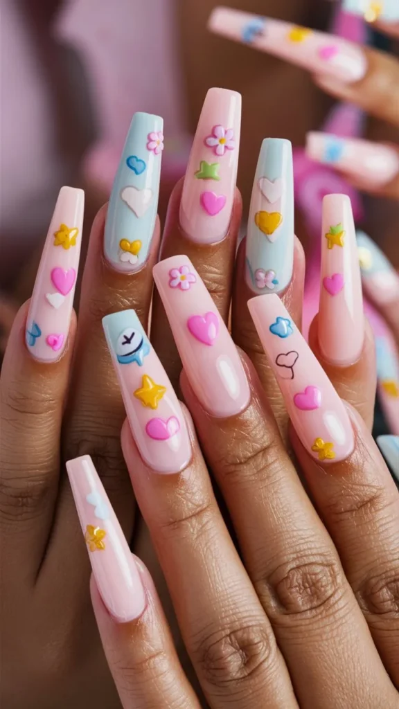 30+ Images of Acrylic Nails Ideas Long and Cute