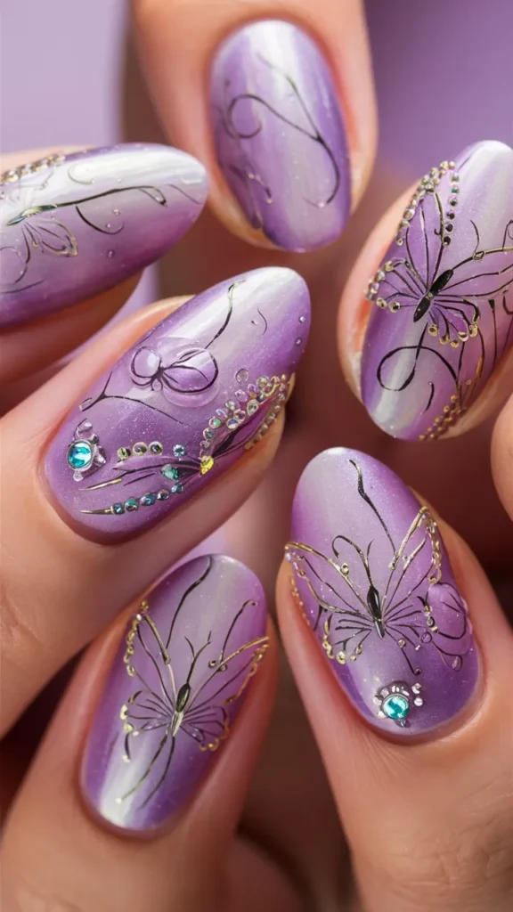 30+ Images of Cute Nails Ideas in Lilac