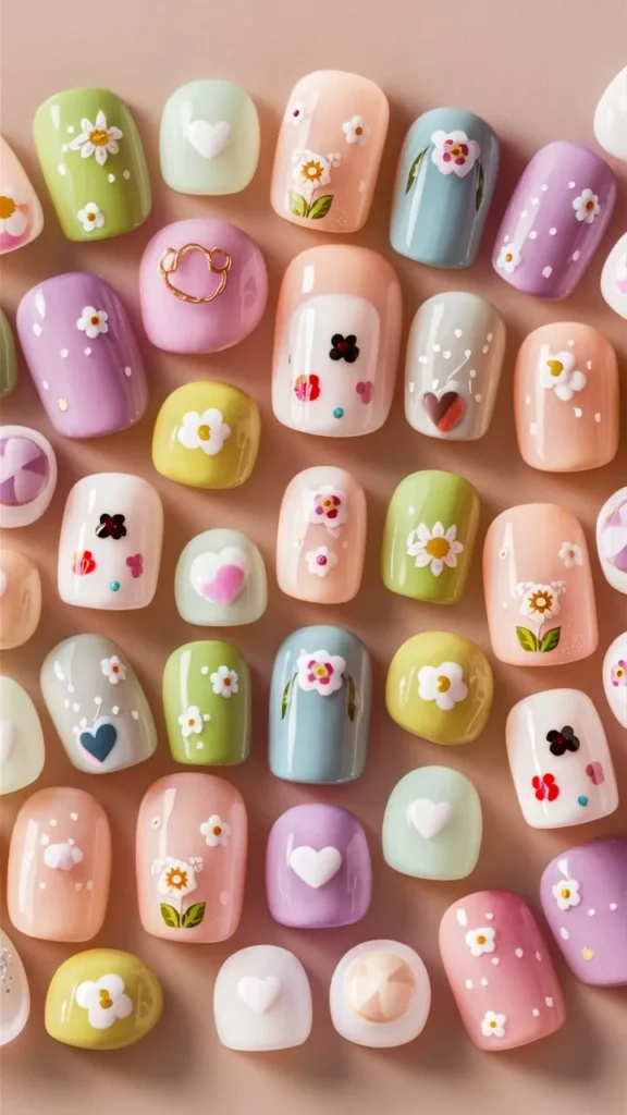 30+ Images of Cute Simple Korean Short Nails Ideas