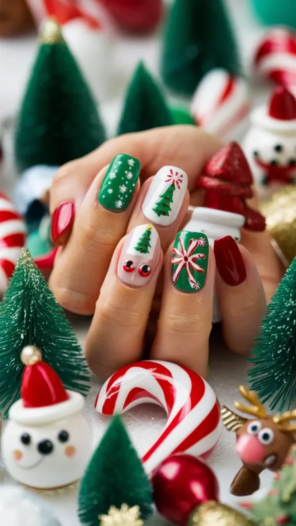 30+ Images of Cute Holiday Nail Ideas to Get You Festive