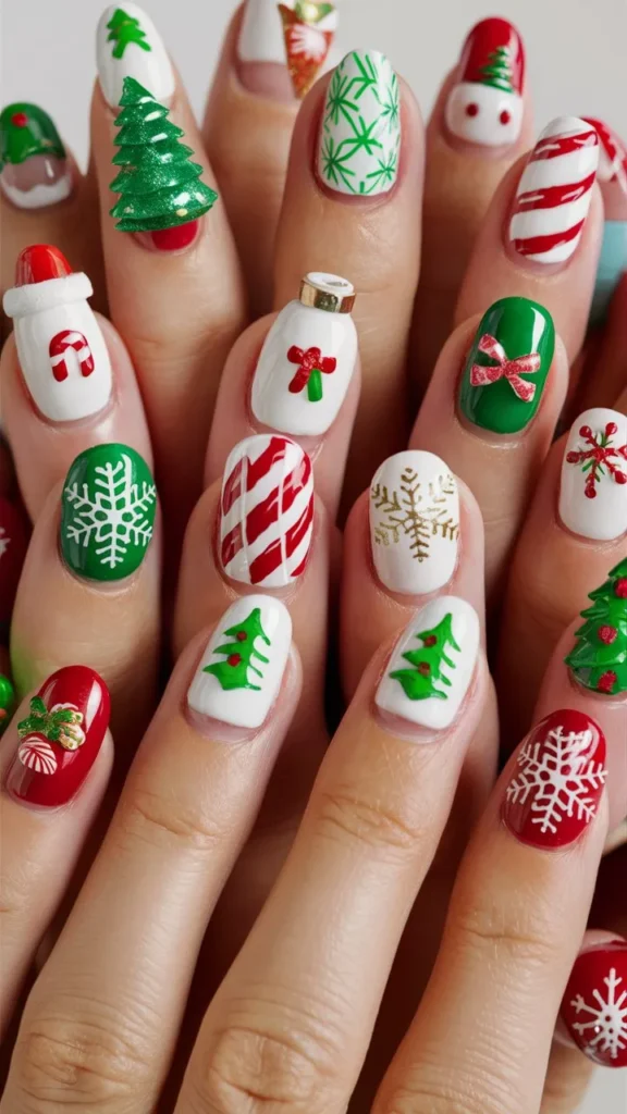 30+ Images of Cute Holiday Nail Ideas to Get You Festive