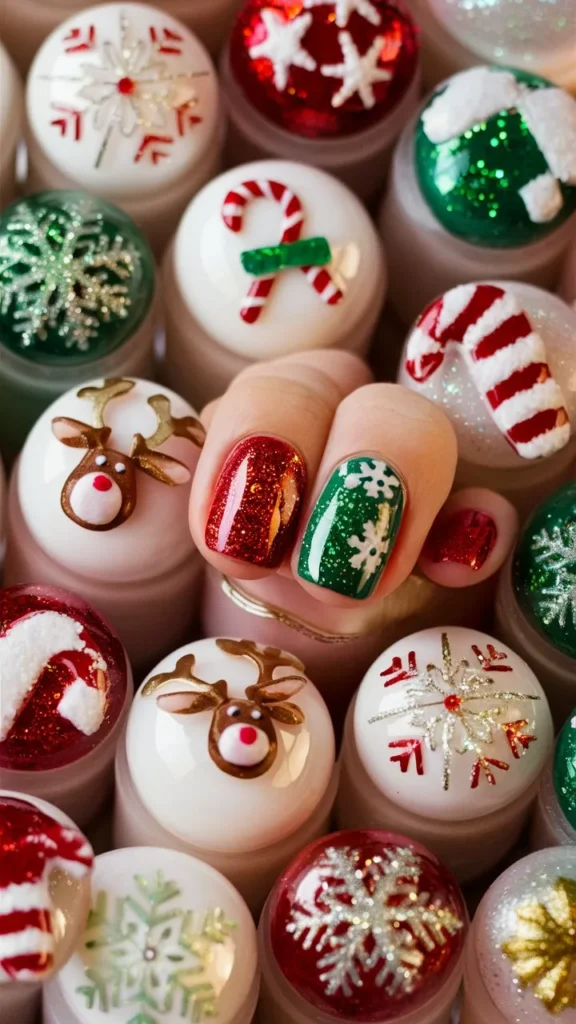 30+ Images of Cute Holiday Nail Ideas to Get You Festive