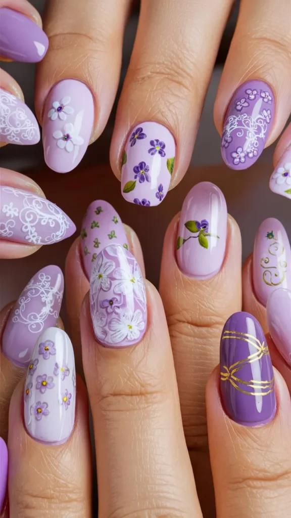 30+ Images of Cute Nails Ideas in Lilac