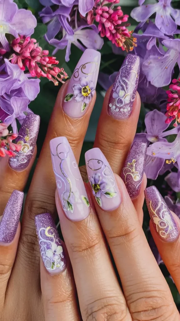 30+ Images of Cute Nails Ideas in Lilac