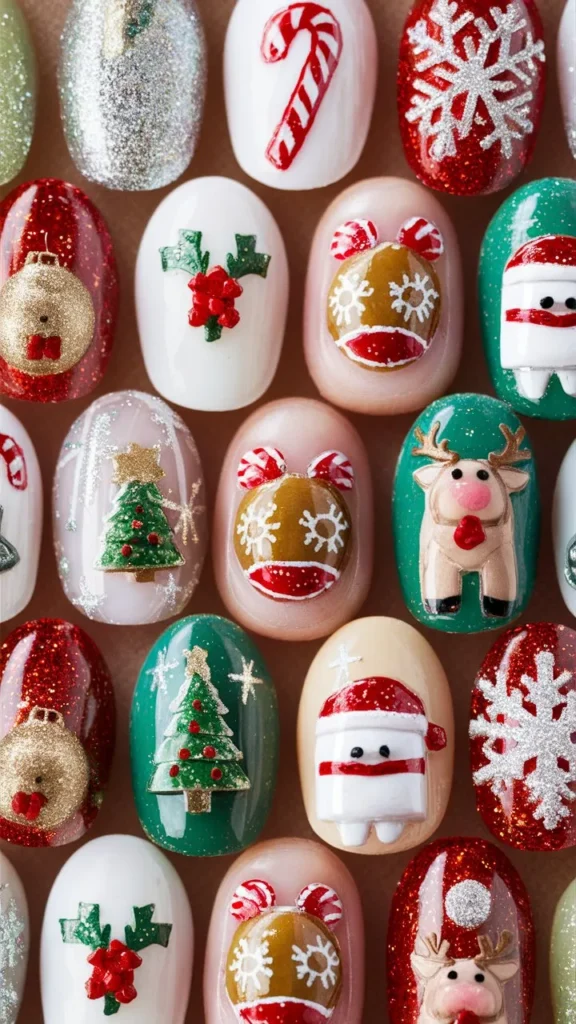 30+ Images of Cute Holiday Nail Ideas to Get You Festive