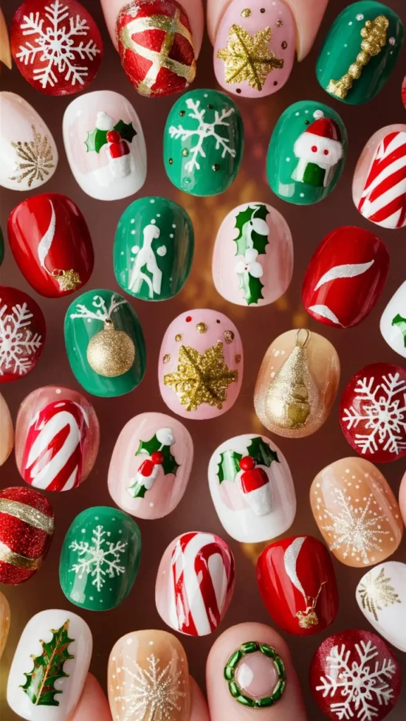 30+ Images of Cute Holiday Nail Ideas to Get You Festive