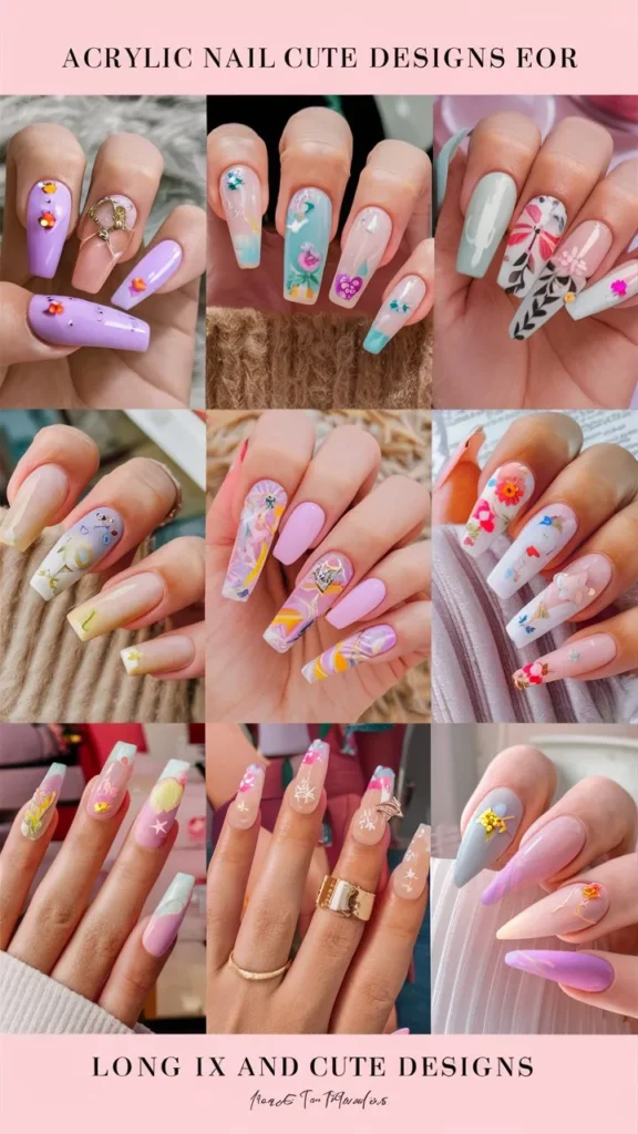 30+ Images of Acrylic Nails Ideas Long and Cute