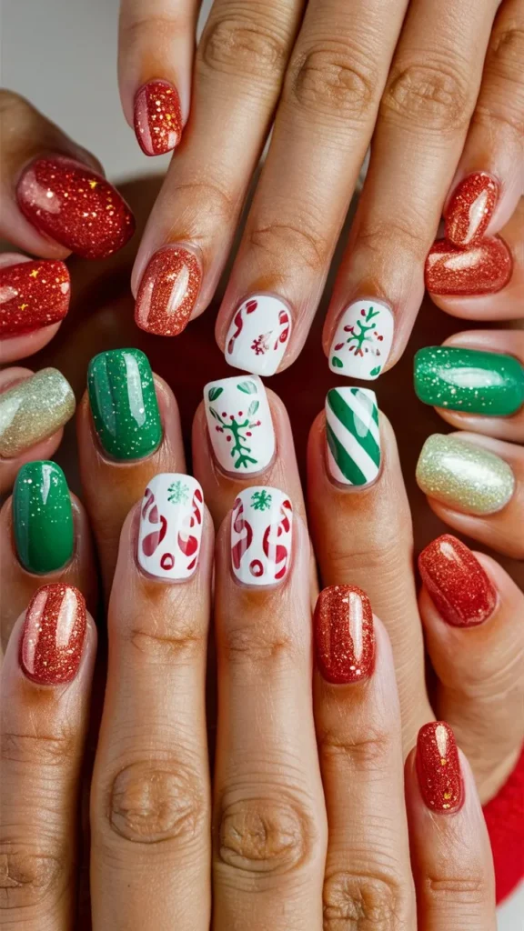 30+ Images of Cute Holiday Nail Ideas to Get You Festive