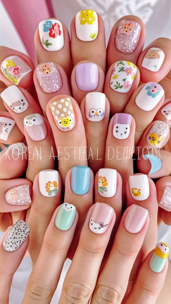 30+ Images of Cute Simple Korean Short Nails Ideas