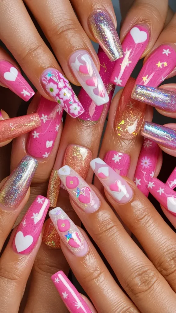 30+ Images of Cute Hot Pink Nail Ideas You’ll Love