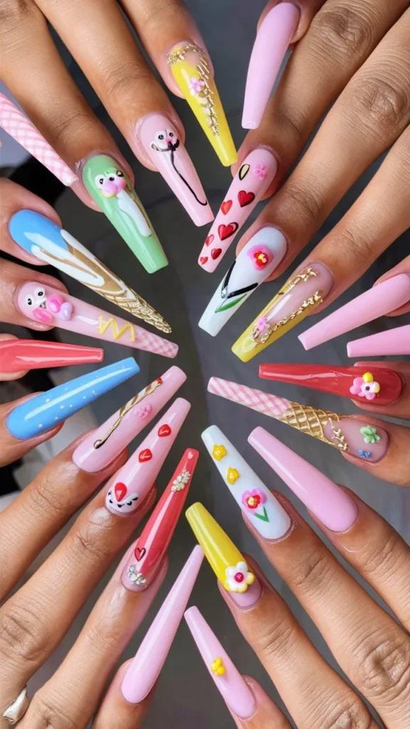 30+ Images of Acrylic Nails Ideas Long and Cute