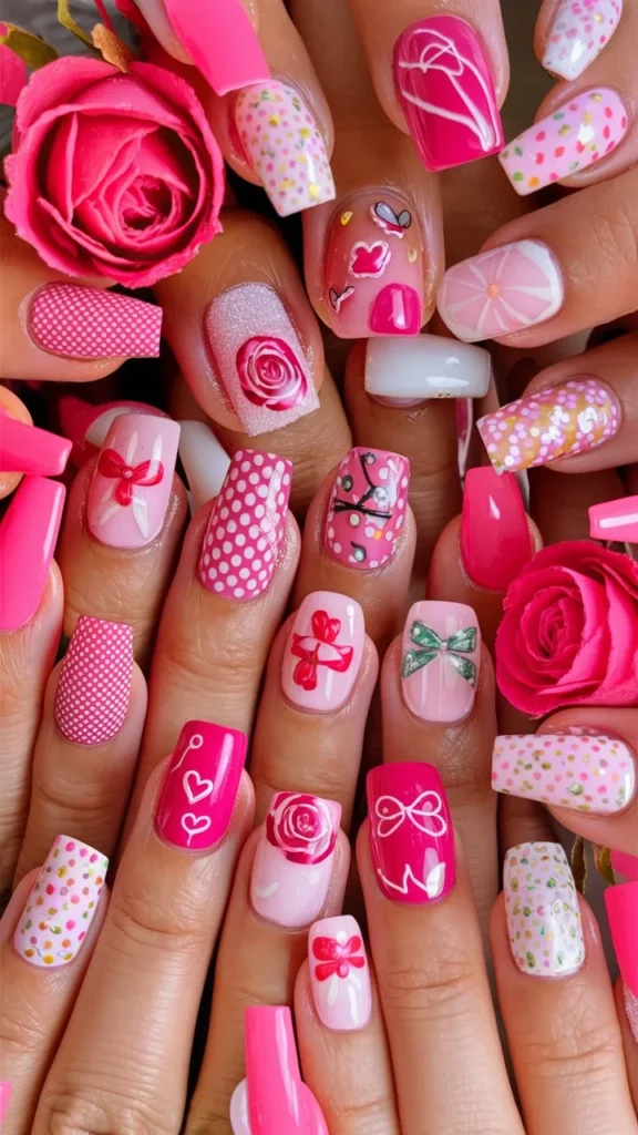 30+ Images of Cute Hot Pink Nail Ideas You’ll Love