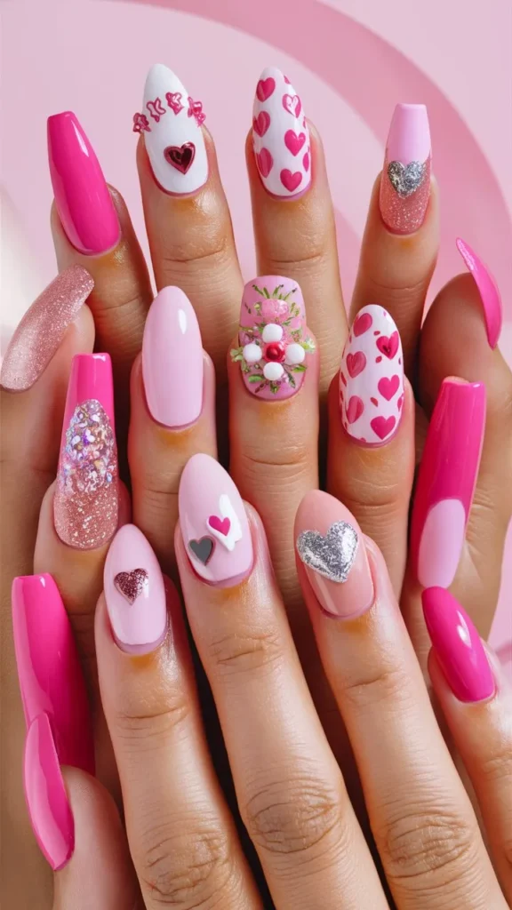 30+ Images of Cute Hot Pink Nail Ideas You’ll Love