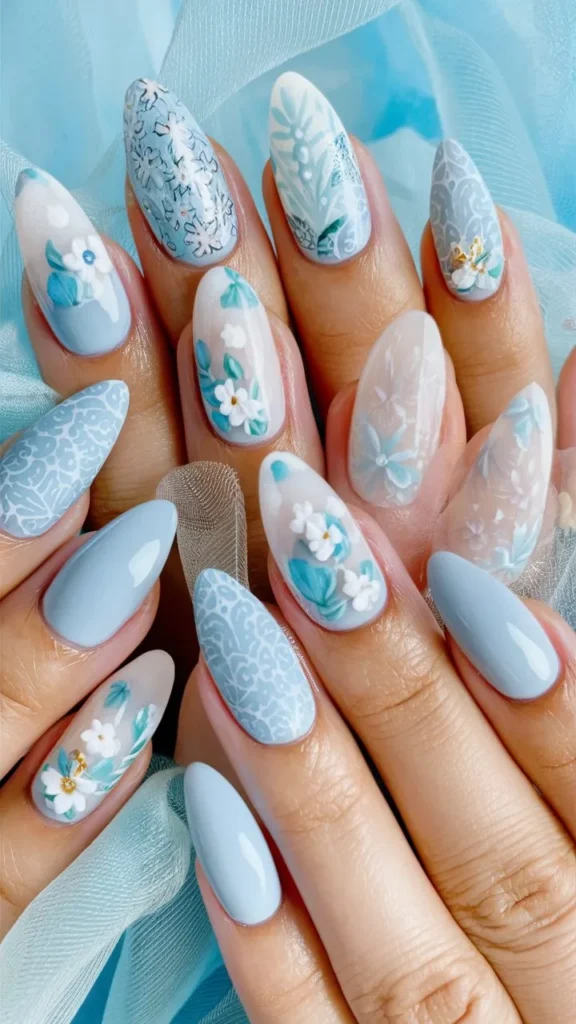 30+ Images of Cute Light Blue Nails Ideas for Every Style