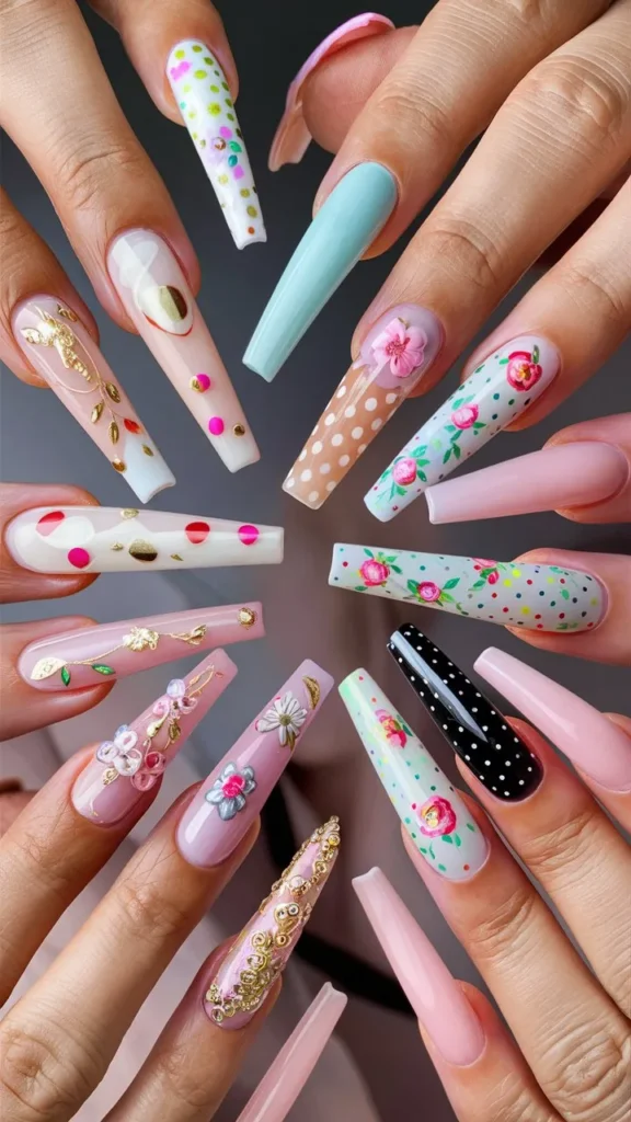 30+ Images of Acrylic Nails Ideas Long and Cute