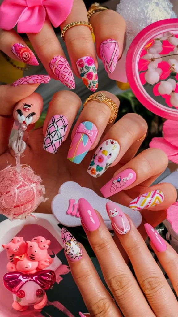 30+ Images of Cute Hot Pink Nail Ideas You’ll Love