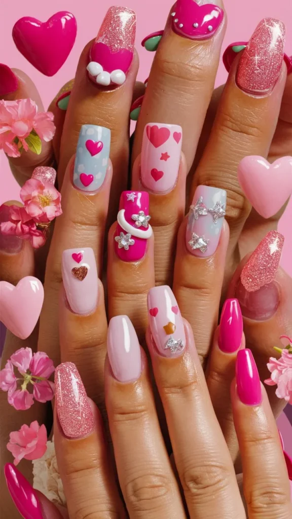 30+ Images of Cute Hot Pink Nail Ideas You’ll Love