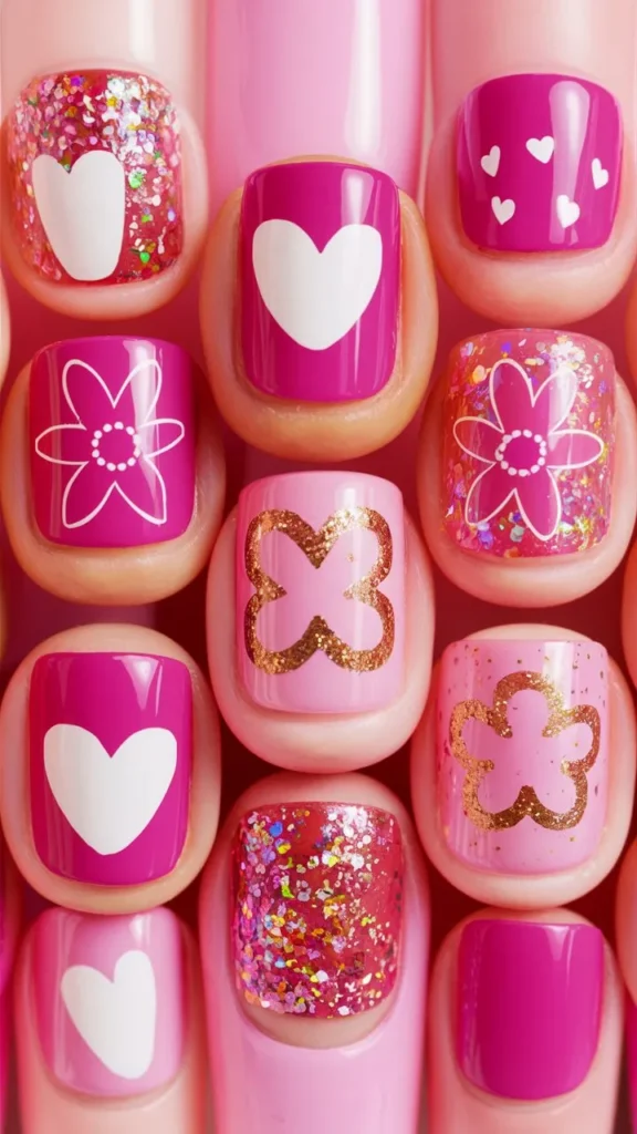 30+ Images of Cute Hot Pink Nail Ideas You’ll Love