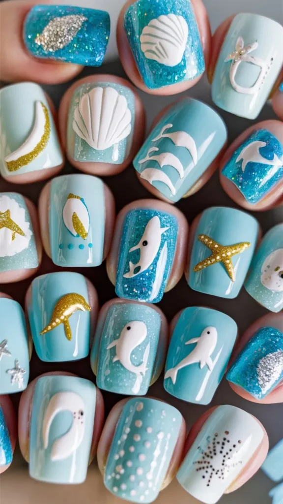 30+ Images of Cute Light Blue Nails Ideas for Every Style